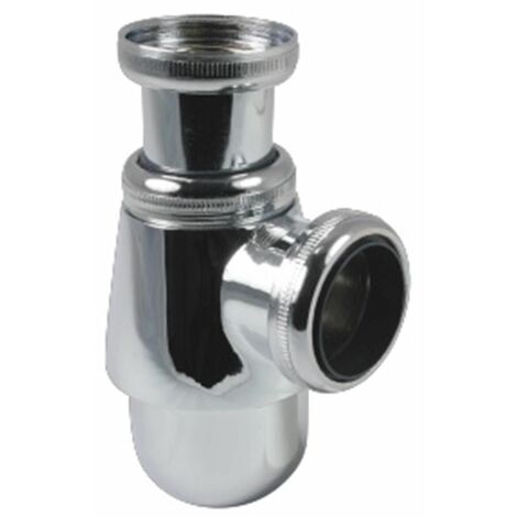 Siphon petit culot - Diamètre de sortie: 32 mm - Chromé