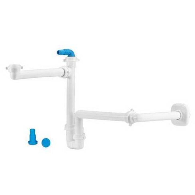 Siphon peu encombrant pour lavabo décalé