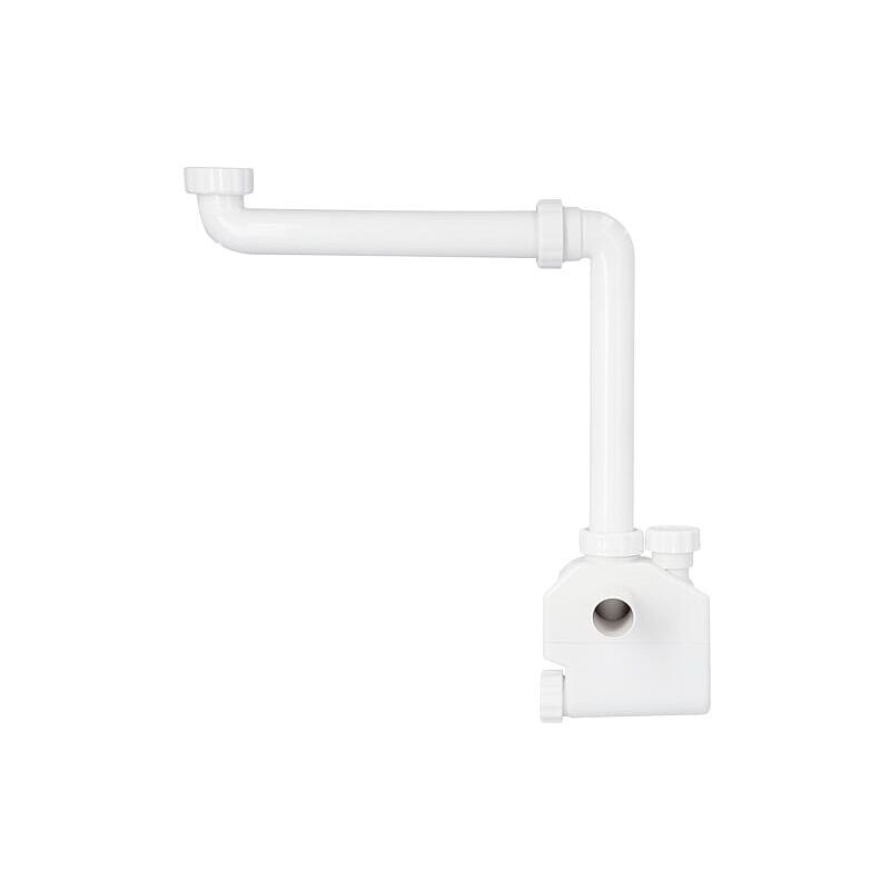 Siphon plat de lavabo DN32(1 1/4') x Ø32 mm avec ouverture de nettoyage, pour montage sous meuble