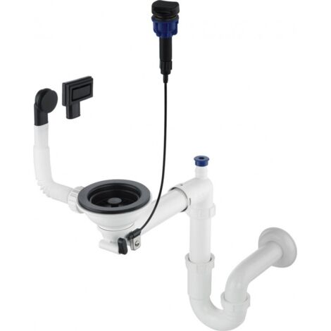Siphon pour évier 1 cuve en granit - Gain de place