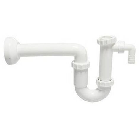 Siphon pour évier 1 voie avec connexion machine à laver