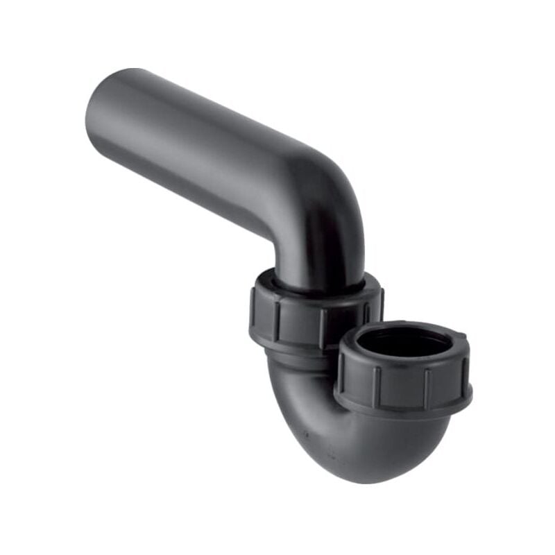 Siphon anti-odeurs Geberit pour évier dn 50/50, entrée verticale, sortie horizontale, noir