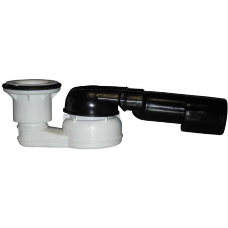 Siphon pour receveur de douche DN40/50x6/4', sortie horizontale avec joint à rotule, sans plaque