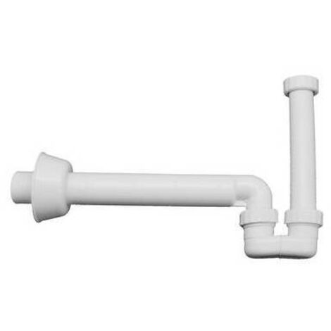 Siphon pour vidange de bidet en pp blanc