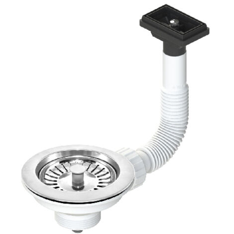 Siphon rectangulaire 114 avec trop-plein extensible 600x300x240