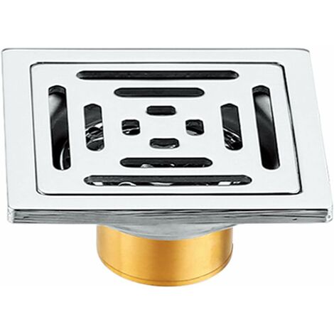 Siphon Sol en Acier Inoxydable Épais Drain Douche Carré Anti Odeur Siphon Sol Carré avec Joint d'eau Caniveau Extérieur Utilisé pour Toilettes, Cuisines, Salles de Bain, Capable Mieux Drainer