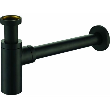 Siphon standard noir mat, modèle rond Noir mat - Noir mat