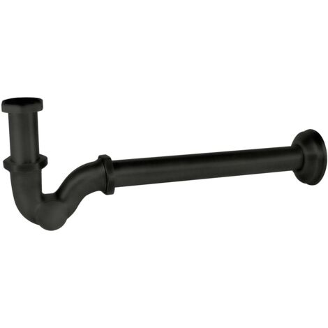 Siphon télescopique avec un trou pour lavabo Noir mat - TRES 03463820NM