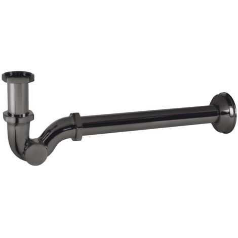 Siphon télescopique avec un trou pour lavabo Noir Métallisé - TRES 03463820KM