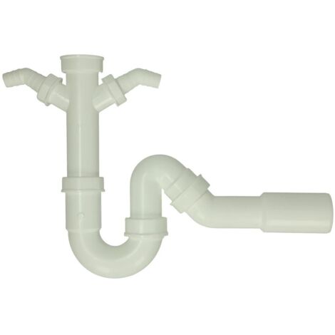 Siphon tubulaire DN40/50 avec 2 raccordements