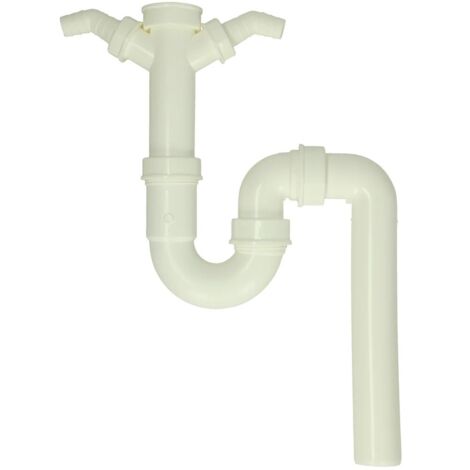 Siphon tubulaire DN40 avec 2 raccordements
