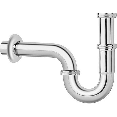 Siphon tubulaire laiton chromé 11/4" DN32 controle DIN standard