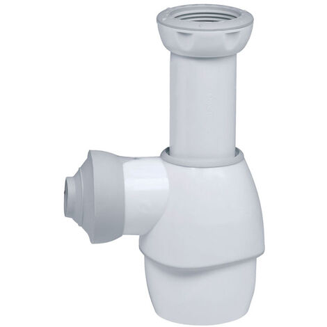 Siphon universel (2 modèles) pour équiper tous types de lavabos, vasque et lave-mains - siphon tout en un blanc gris pro- Wirquin Pro - 30720407