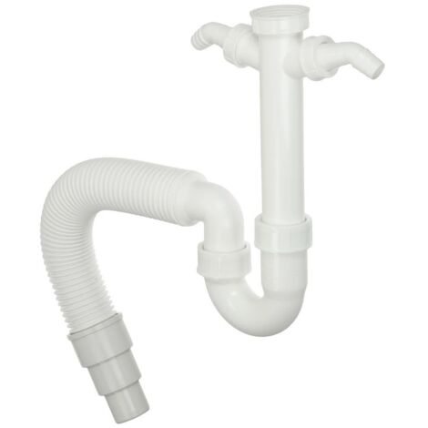 Siphon universel DN40/50 avec 2 branchements d'appareil