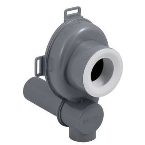 Siphon urinoir horizontal à décharge affleurante