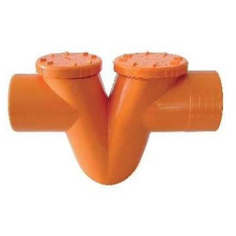 Senza - Siphons horizontaux 2 bouchons en pvc rouge v »