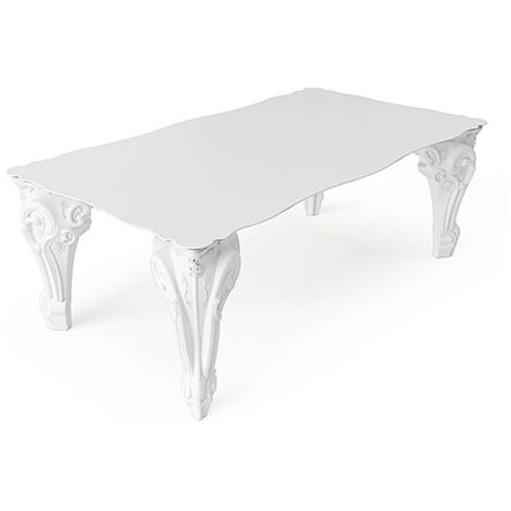 Sir of Love Grigio elefante - 200x110 cm originale Slide tavolo da pranzo sala giardino interno esterno di design moderno colorato in polietilene