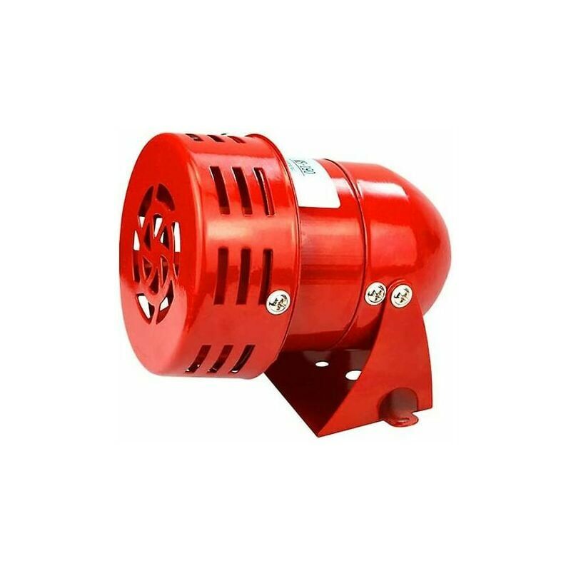 Siren Alarm 220V Powerful Outdoor Siren Alarm 120dB Red Motor Wire Sirne Metal Horn Industry Boat Alarm Ruikalucky