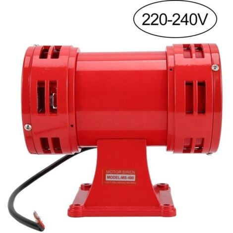 SNQ Sirena de 150 dB con motor eléctrico industrial, alarma de seguridad con sonido continuo (220-240 V)