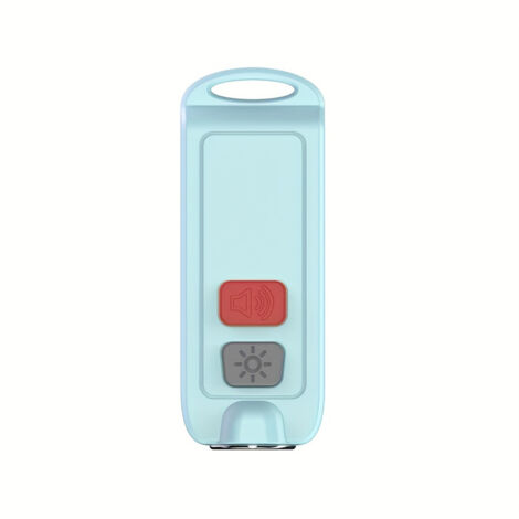 Sirena de alarma personal recargable por USB, resistente al agua, de 130 dB, con luz LED intermitente y llavero de alarma de emergencia - Verde