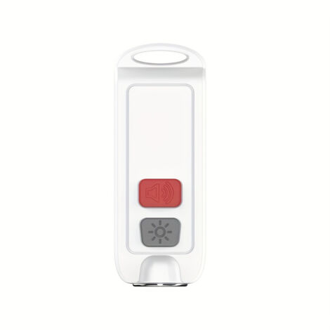 Sirena de alarma personal recargable por USB, resistente al agua, de 130 dB, con luz LED intermitente y llavero de alarma de emergencia - Verde