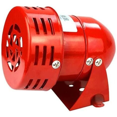 Sirena di allarme 220 V Potente da esterno, Sirena di allarme 120 dB, Motore rosso LED Sirne Corno in metallo Allarme per barche industriale