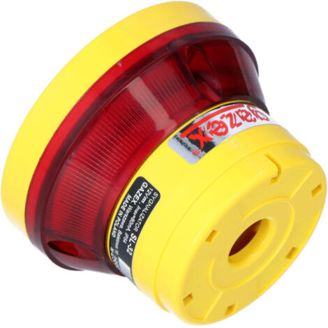 Sirena óptico-acústica 105/70dB + lámpara LED roja, 12V, IP54, interruptor de silenciamiento