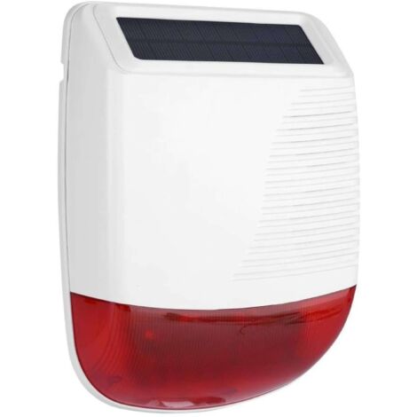 Sirena Solare Sicurezza Allarme Pannello Wireless 433 MHz Hub Antifurto Esterno