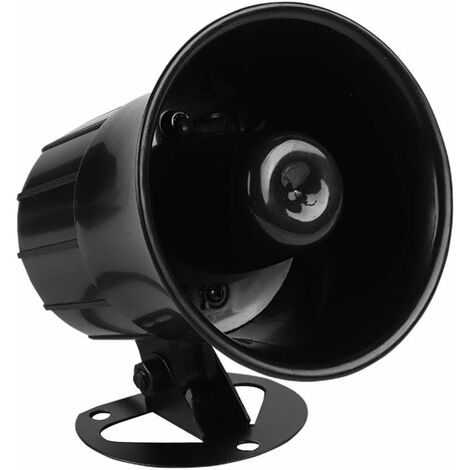 Sirène d'Alarme DC12V, 110dB Alarme de Cambrioleur Support Distance à 2,5 mètres ou Plus Convient pour Sécurité Extérieure