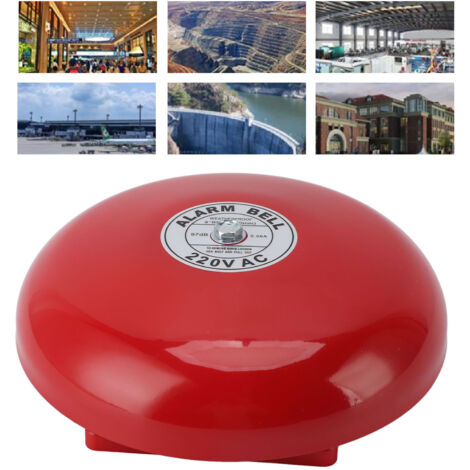 SIRENE D'ALARME ELECTRIQUE CLOCHE - Son extrêmement puissant - Sensibilité élevée - Boîtier métal résistant à la corrosion - Bobine cuivre pur - Pour écoles, usines, entreprises - 220V AC - 1372g