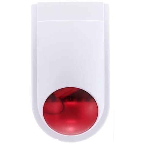 Sirène d'alarme extérieure avec flash – Puissance sonore 110 dB – Portée radio 50 m – Coque en polycarbonate résistante aux intempéries – Lifebox