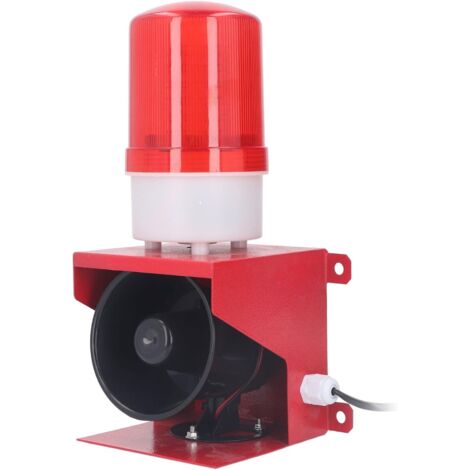 Sirène d'alarme industrielle 35W 115dB – Alarme lumineuse étanche et résistante au gel – Installation facile pour chantiers et mines