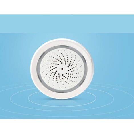 Sirène d'alarme intelligente sans fil WiFi avec lumière stroboscopique et son puissant de 100 dB – télécommande via appli