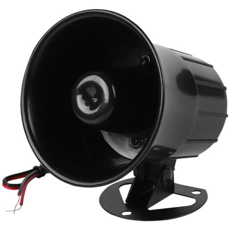 Sirène de sécurité extérieure 12V DC 115dB, avertisseur antivol puissant avec haut-parleur et câble
