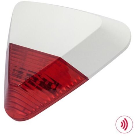 Sirène extérieure sans fil + flash + batterie de secours - IP54 - Chacon