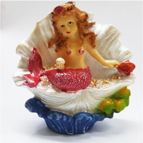 Sirène Perle Rocky 11x5x11.5cm Ornament Aquarium Ornament En Pierre