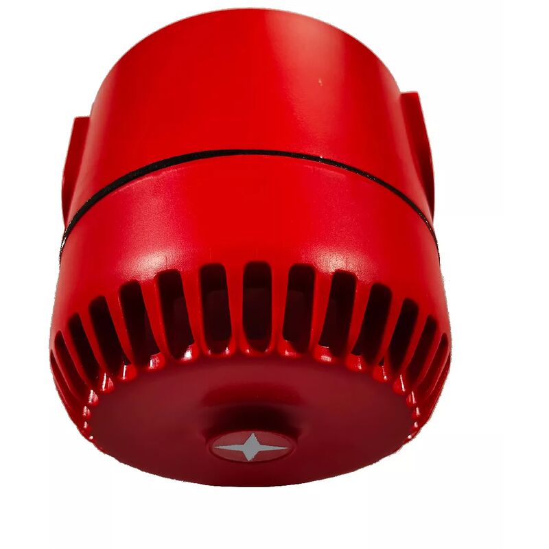 Sirène professionnelle filaire déportée - rouge / extérieure résistante (IP65) / volume et tonalité ajustables