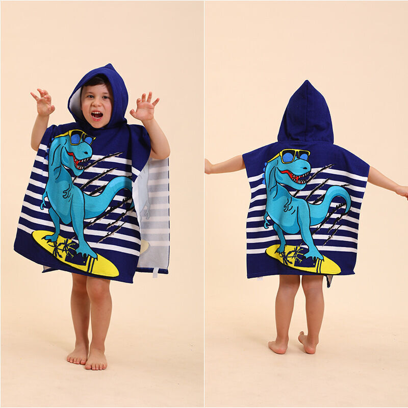 (Sirène)Serviette de Bain Enfant, Serviette de Plage Enfant Motifs Mignons Cape Poncho de Bain Enfant Fille Garçon et Sortie de Bain Enfant