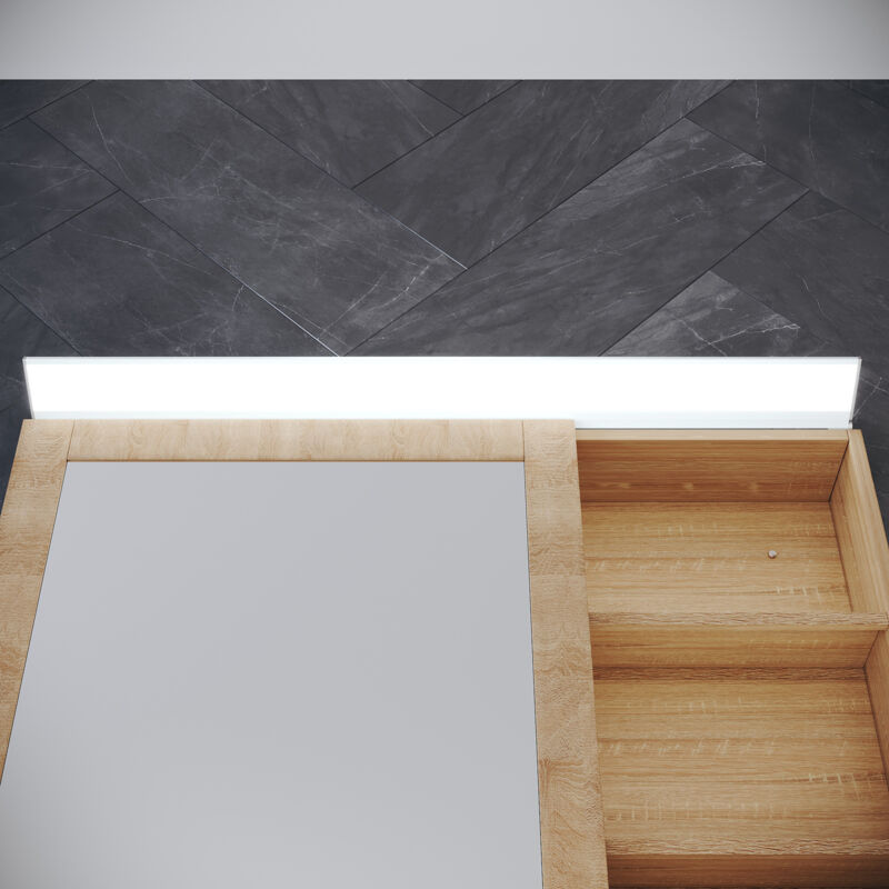 SIRHONA Applique de salle de bain Lumière LED pour miroir - Angle large 159°, 6000K (blanc froid), Pour dressing/salle de bain, 80 x 800 mm