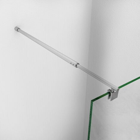 SIRHONA Barre de stabilisation réglable 700-1000 mm pour paroi de verre en acier inoxydable - chromé poli