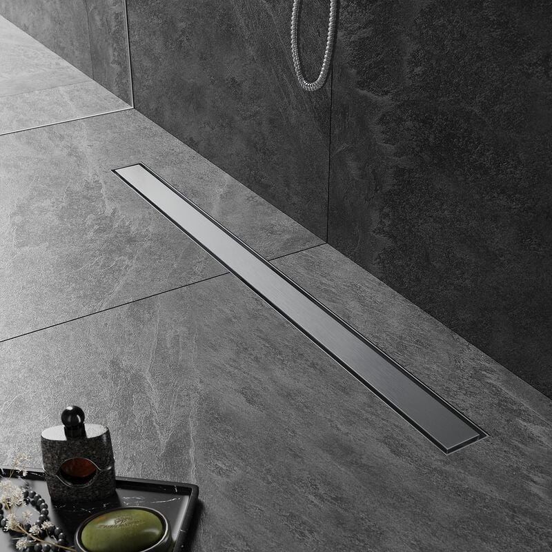 Caniveau Douche Italienne 100cm à carreler, Siphon de Sol Douche Modèle 2 en 1, Acier Inoxydable - Sirhona