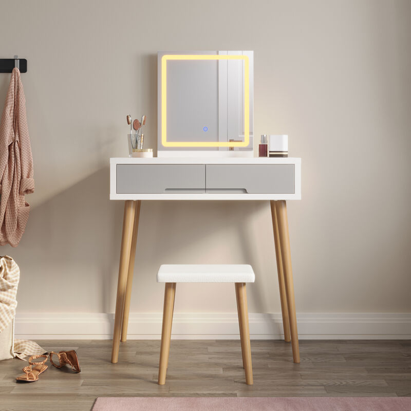 Sirhona - Coiffeuse éclairée Blanc