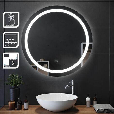 Adema Circle miroir rond diamètre 60cm avec éclairage LED indirect