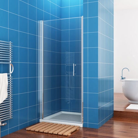 SIRHONA Porte de Douche Pivotante 70 x 185 cm Paroi Extensible Installation Réversible 6 mm Verre