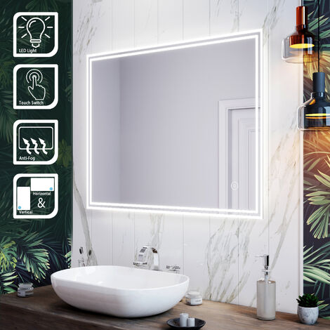 Specchio da bagno quadrato retroilluminato Italia 120x80 - LEDIMEX