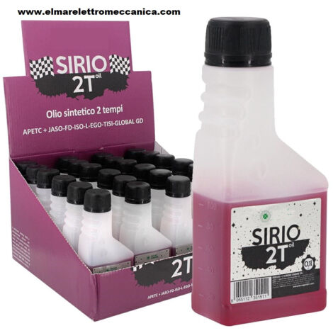 SIRIO Olio Sintetico 2 Tempi 0,1 Litro Additivato per Miscela 600105