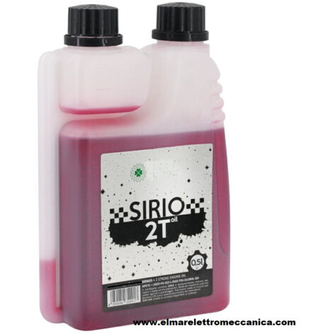 SIRIO Olio Sintetico 2 Tempi 0,5 Litro Additivato per Miscela 600605