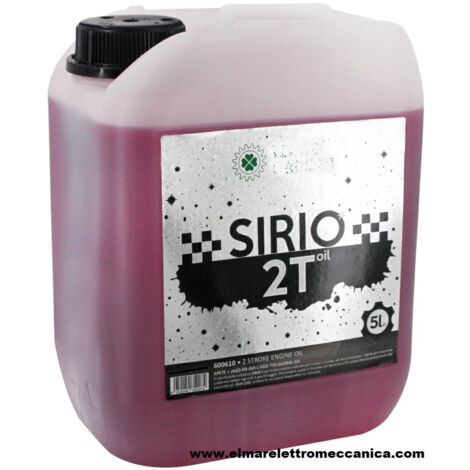 SIRIO Olio Sintetico 2 Tempi 5 Litri Additivato per Miscela 600610
