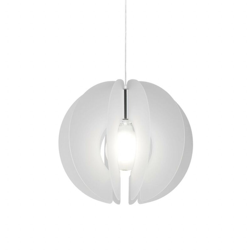 Linea Zero - Sirio Suspension en Métal Chromé Satiné Cm. 40x40h Linea Zero - Sirio Suspension en Métal Chromé Satiné Cm. 40x40h