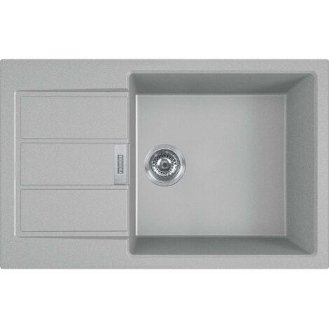 SIRIUS - 2.0 S2D 611-78 Fregadero encastrable de Tectonite® con seno XL Gris